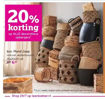 Leen Bakker Mand Jaap 25x20x20 cm aanbieding