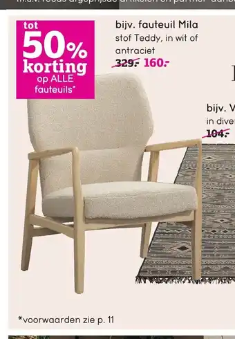 Leen Bakker Fauteuil Mila aanbieding