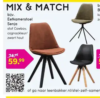 Leen Bakker Mix & Match Eetkamerstoel Senja aanbieding