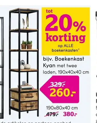 Leen Bakker Boekenkast 190x40x40 cm aanbieding