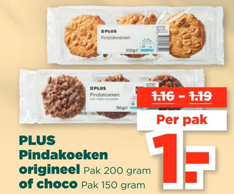 PLUS Plus pindakoeken aanbieding