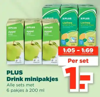 PLUS Plus drink minipakjes aanbieding