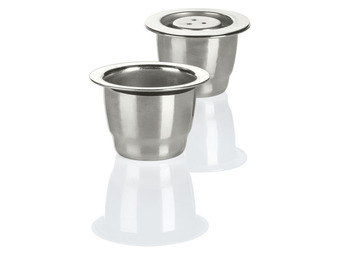 Lidl Ernesto herbruikbare rvs koffiecapsules (koffiecapsules, 2-delig) aanbieding