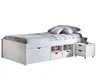 Lidl Inter link bed met lattenbodem en nachtkastjes till aanbieding