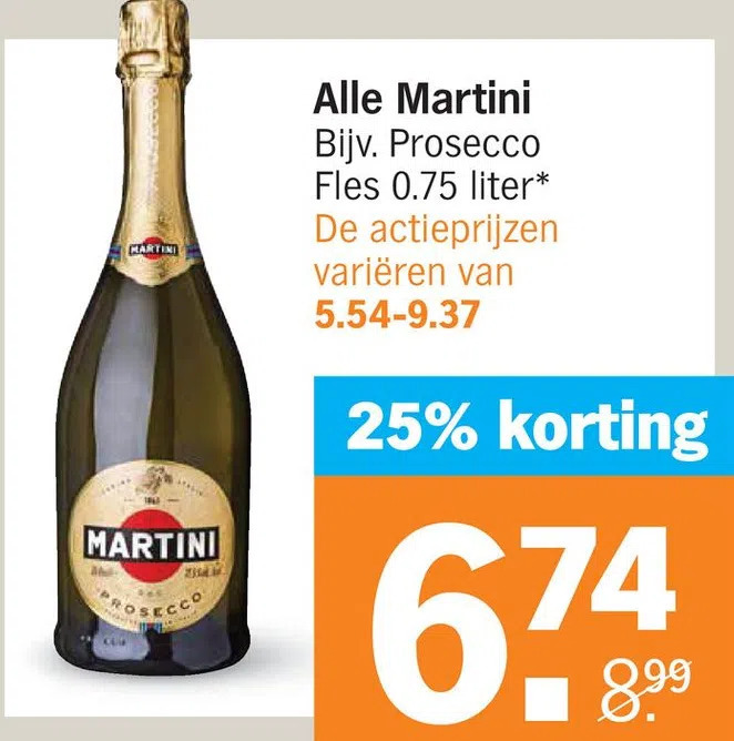 Alle martini aanbieding bij Albert Heijn