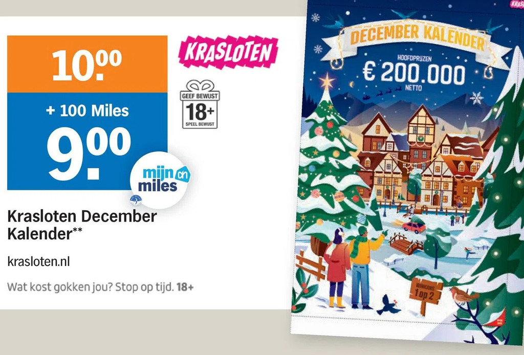 Krasloten december kalender** aanbieding bij Albert Heijn