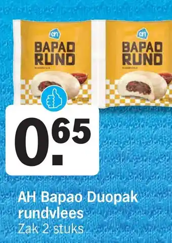 Albert Heijn Ah bapao duopak rundvlees aanbieding