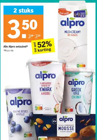 Albert Heijn Alle alpro eetzuivel aanbieding