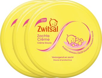 Bol.com Zwitsal zachte crème baby - 3 x 200 ml - voordeelverpakking aanbieding