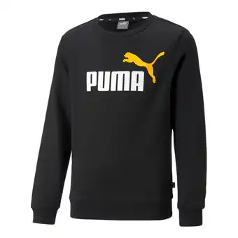 Plutosport Puma essential big logo crew sweater junior aanbieding