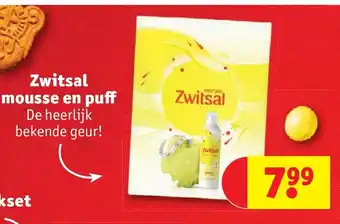 Kruidvat Zwitsal mousse en puff aanbieding