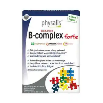 Vitamins Physalis b-complex forte 30 tabletten aanbieding