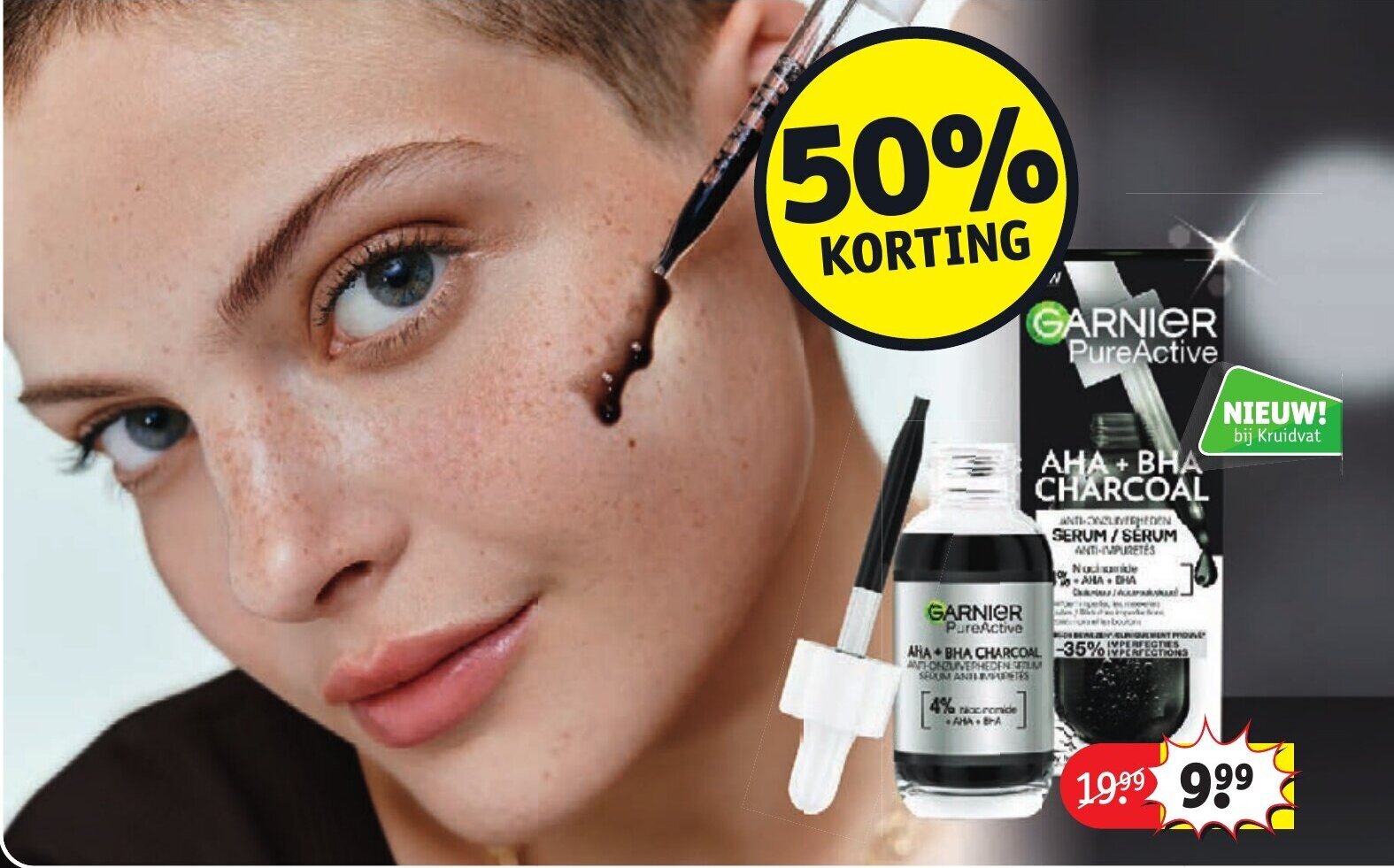 Garnier Pure Active Charcoal serum aanbieding bij Kruidvat