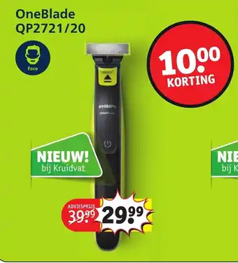 Kruidvat OneBlade QP2721/20 aanbieding