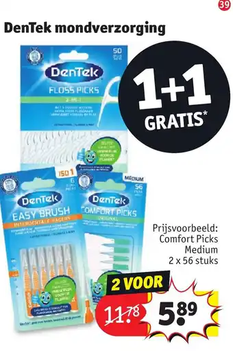 Kruidvat DenTek mondverzorging 1+1 gratis aanbieding