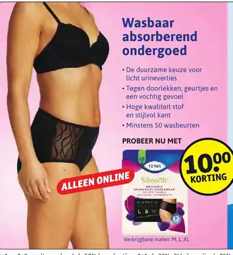 Kruidvat Wasbaar absorberend ondergoed aanbieding