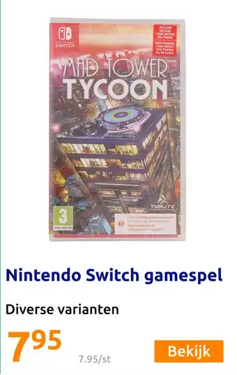 Action Nintendo Switch gamespel aanbieding