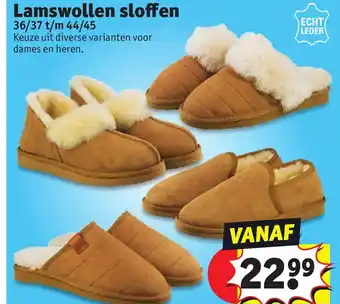 Kruidvat Lamswollen sloffen 36/37 t/m 44/45 aanbieding