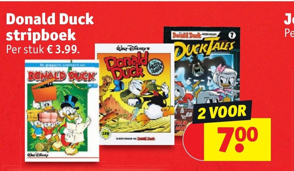 Kruidvat Donald Duck stripboek aanbieding