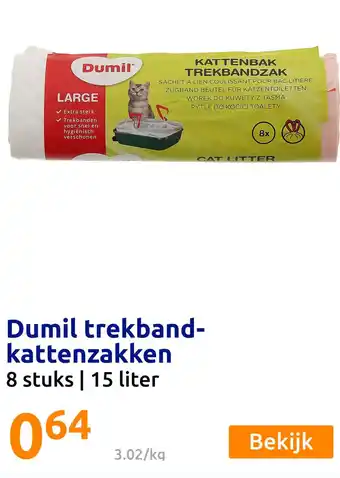 Action Dumil trekband- kattenzakken aanbieding