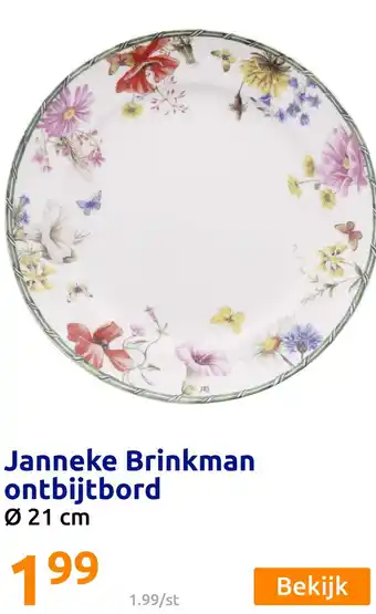 Action Janneke Brinkman ontbijtbord aanbieding