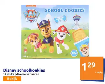 Action Disney schoolkoekjes aanbieding