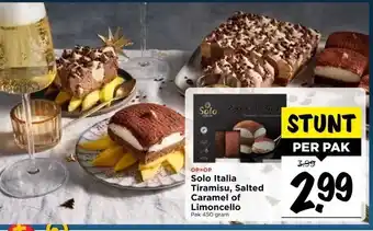 Vomar Voordeelmarkt Solo italia tiramisu, salted caramel of limoncello aanbieding