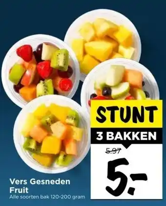 Vomar Voordeelmarkt Vers gesneden fruit aanbieding