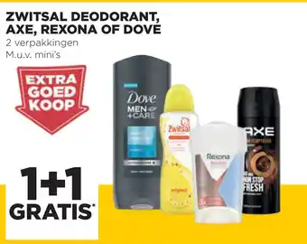 Jumbo Zwitsal deodorant, axe, rexona of dove aanbieding