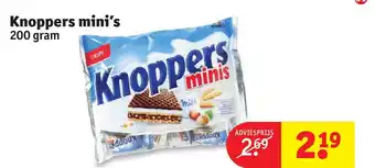 Kruidvat Knoppers mini's 200 gram aanbieding