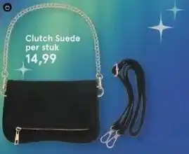 Etos Clutch suede aanbieding