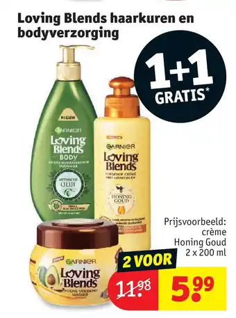 Kruidvat Loving blends haarkuren en bodyverzorging aanbieding