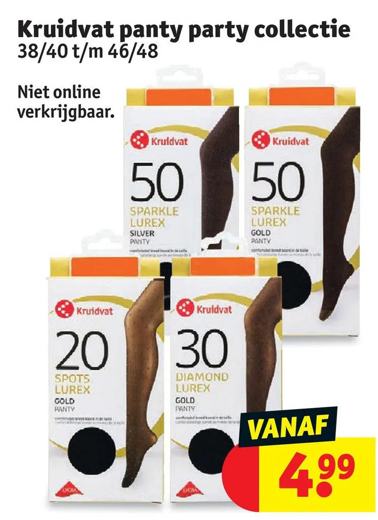 Kruidvat panty party collectie aanbieding bij Kruidvat