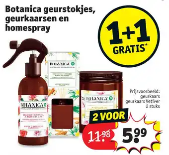 Kruidvat Botanica geurstokjes, geurkaarsen en homespray aanbieding