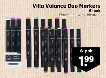 Trekpleister Villa Volance Duo Markers 6-pak aanbieding