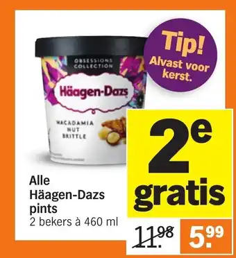 Albert Heijn Alle Haagen-Dazs pints aanbieding