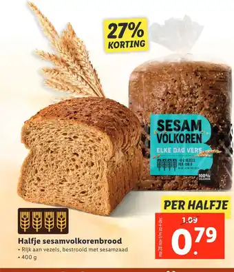 Lidl Halfje sesamvolkorenbrood aanbieding