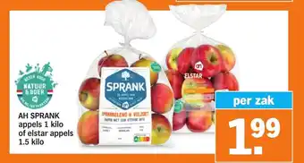 Albert Heijn AH Sprank appels 1 kilo of elstar appels 1.5 kilo aanbieding