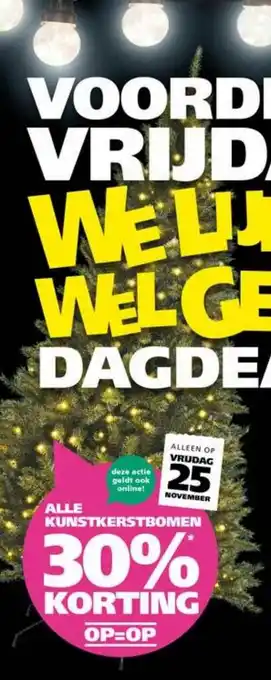 Ranzijn Alle kunstkerstbomen 30% korting aanbieding