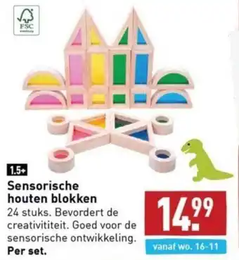 ALDI Sensorische houten blokken aanbieding