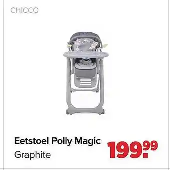 Baby-Dump Eetstoel polly magic graphite chicco aanbieding