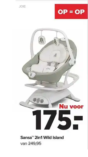 Baby-Dump Sansa 2in1 wild island aanbieding