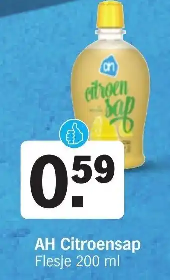 Albert Heijn AH Citroensap 200 ml aanbieding