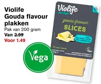 Hoogvliet Violife Gouda flavour plakken aanbieding