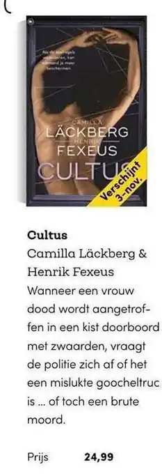 BookSpot Cultus - camilla läckberg & henrik fexeus aanbieding