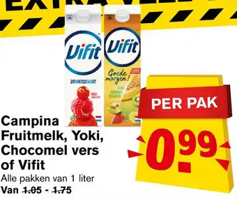 Hoogvliet Campina Fruitmelk, Yoki aanbieding