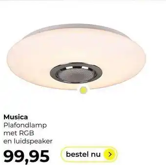 Lampidee Musica plafondlamp met rgb en luidspeaker aanbieding