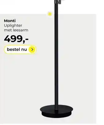 Lampidee Monti uplighter met leesarm aanbieding