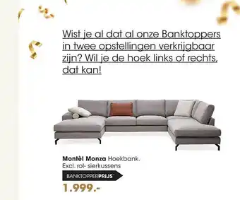 Piet Klerkx Montèl monza hoekbank aanbieding