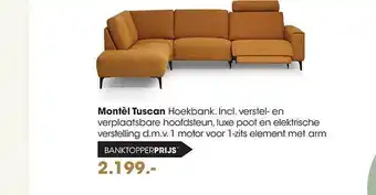 Piet Klerkx Montèl tuscan hoekbank aanbieding